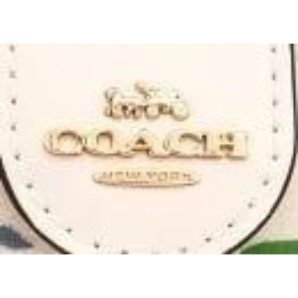 COACH MEDIUM CORNER ZIP WALLET WITH APPLE PRINT NWT